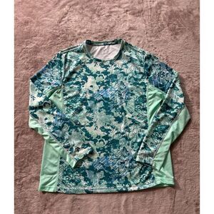 HUK Mens Icon X Tide‎ Change Fade Shirt Performance Fishing Green Camo Sz XL